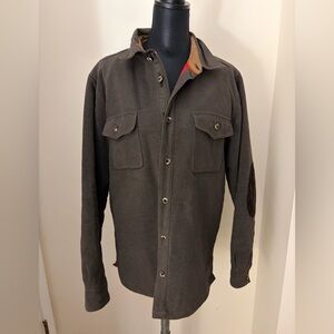 J.L Powell The Sporting Life Men’s Field Shirt Jacket L Brown Quilted Lined